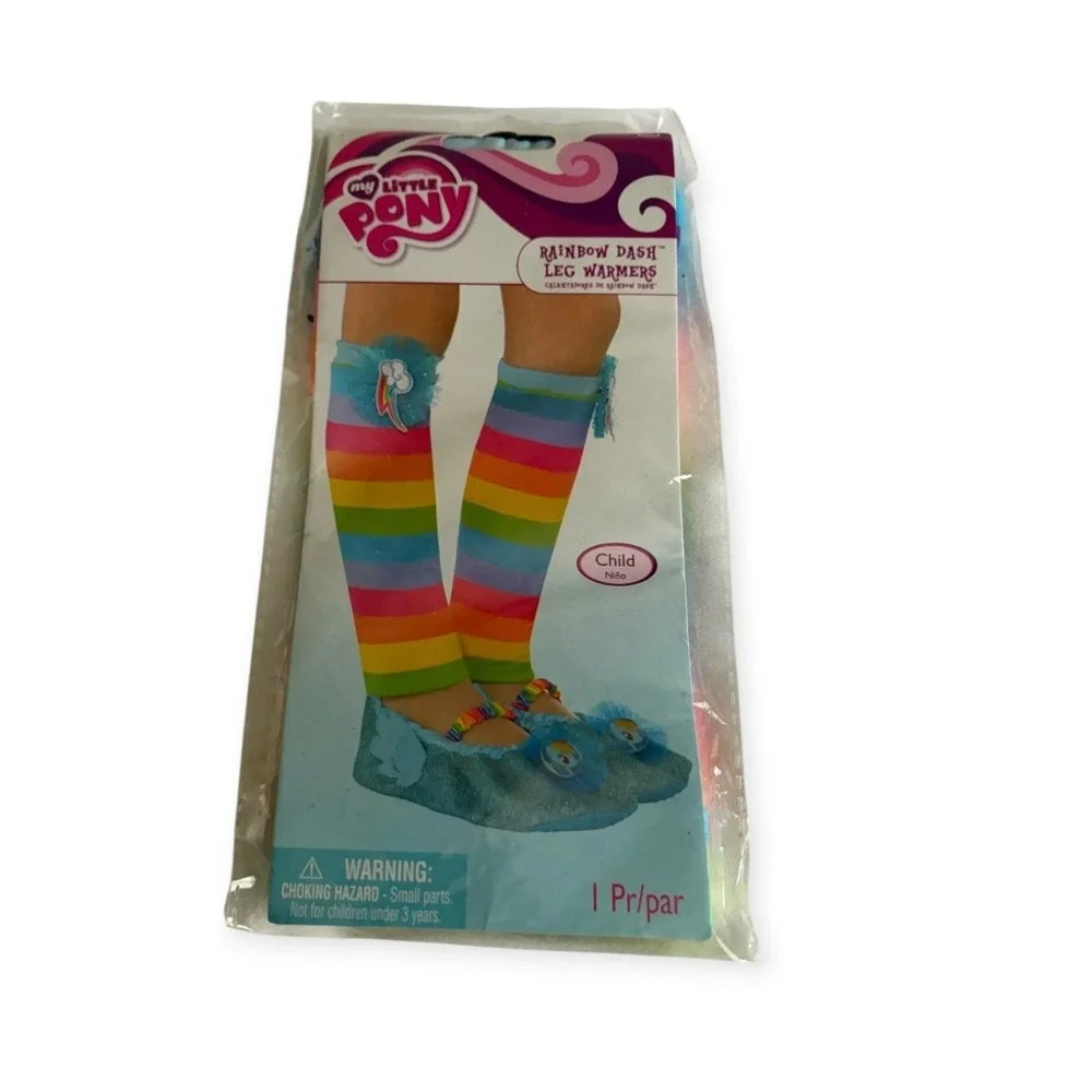 My Little Pony Leg Warmers Kids 4+ Child NEW Rainbow Dash Costume Halloween